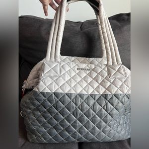 MZ Wallace large Sutton in silver/fog combo.